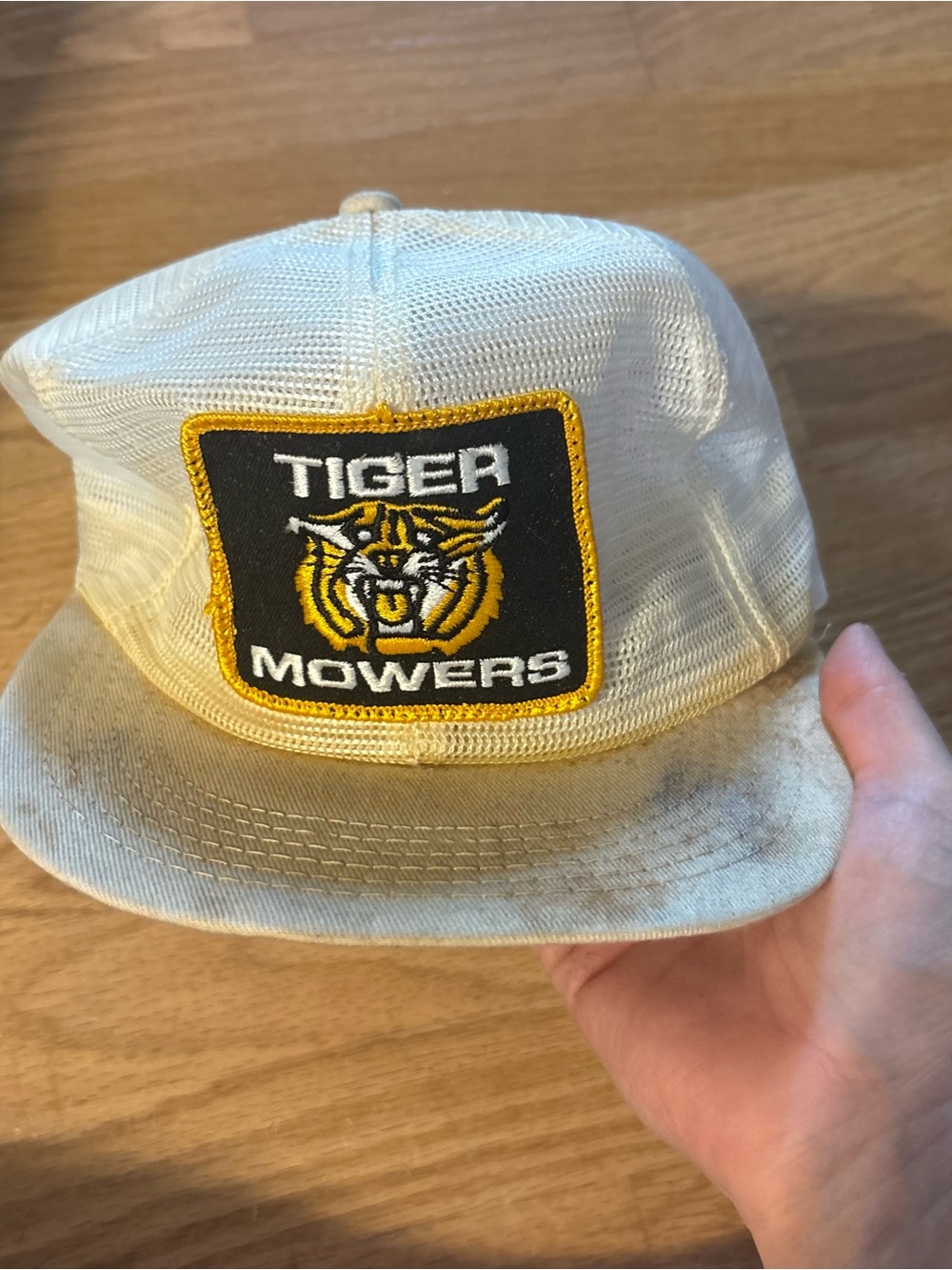 Vintage Tiger Mowers Patch SnapBack Mesh Trucker Hat